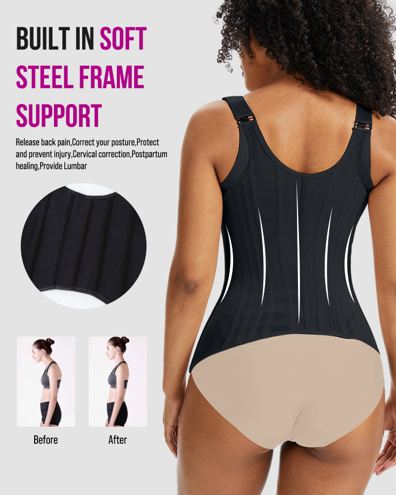 PowerMesh Double-Layer Waist Trainer Shapewear - Zarela