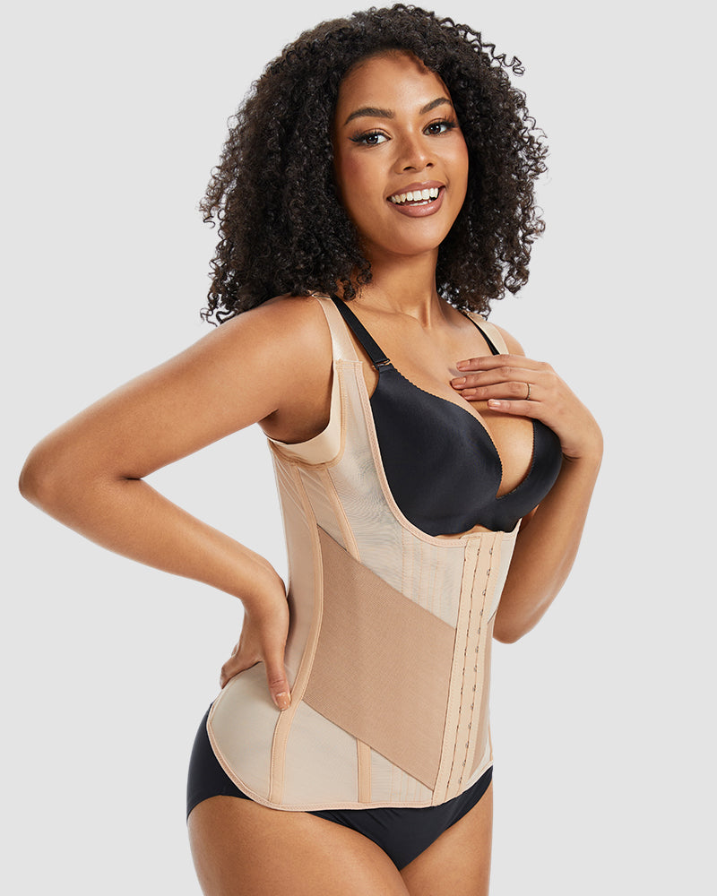 PowerMesh Double-Layer Waist Trainer Shapewear - Zarela