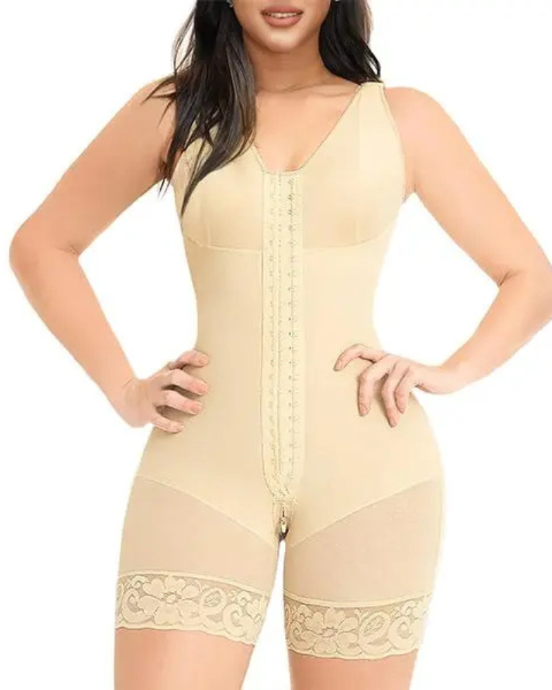 Flash Sale Extra Plus Size Shaper Bodysuit Tummy Control Shapewear With Bra - Zarela