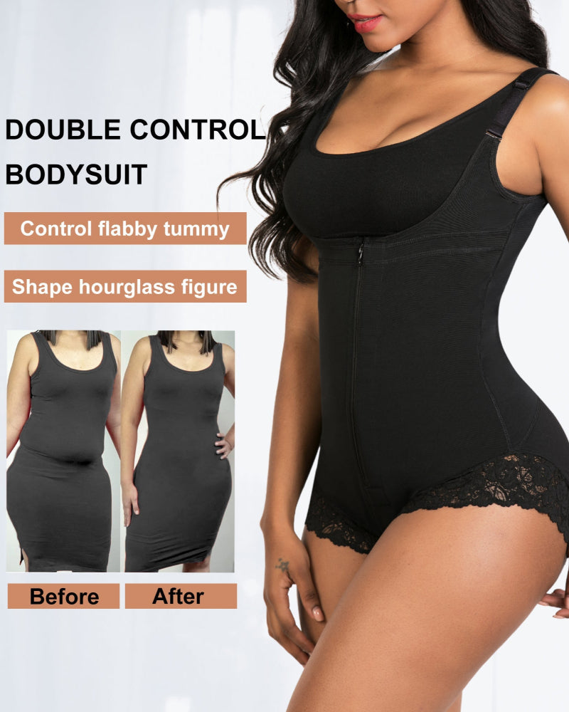 Tummy Control Colombian Open Bust Body Shaper Slimmer Bodysuit - Zarela
