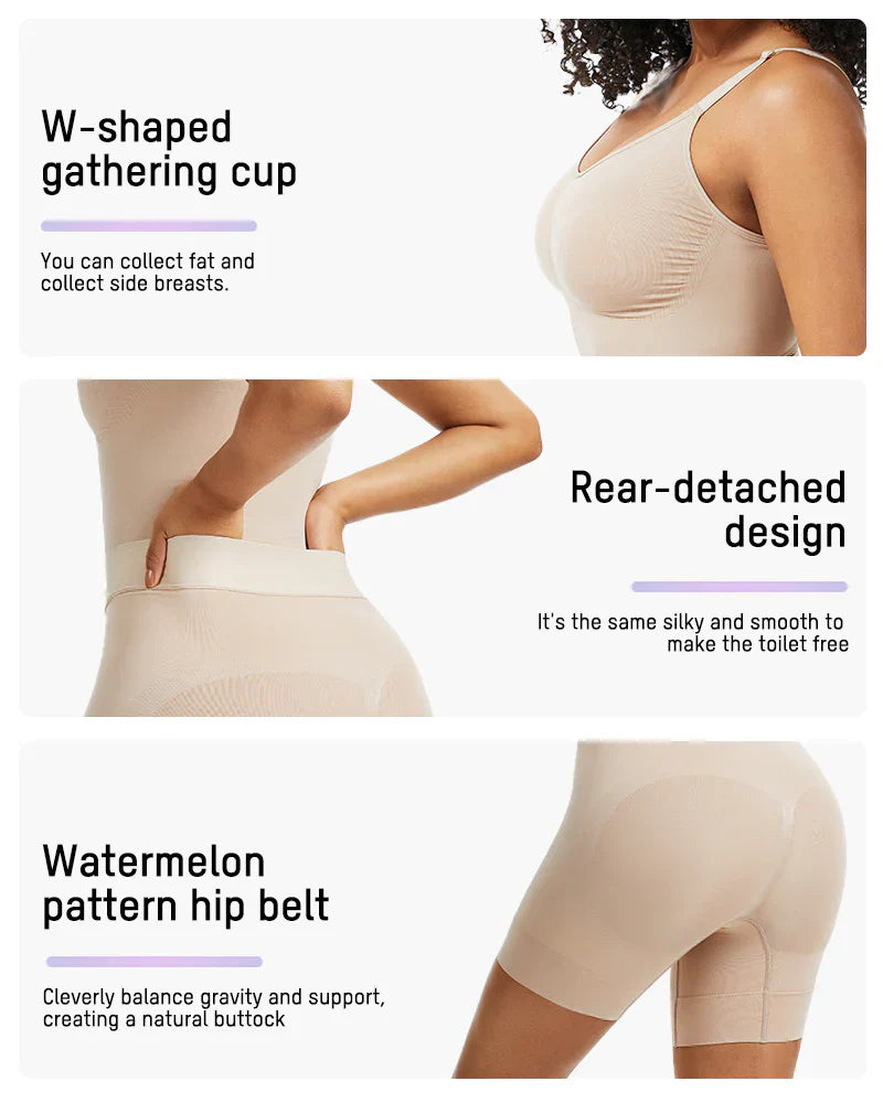 All-in-One Sculpting Bodysuit with Easy-Off Design - Zarela