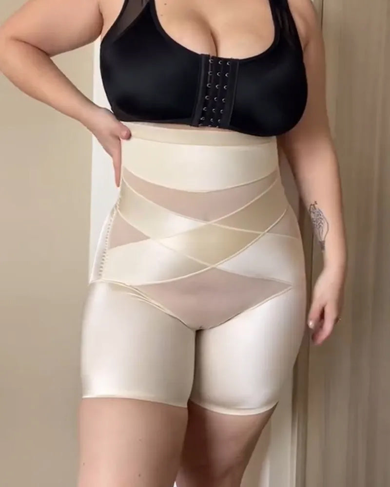 Crossover Bandage High Waist Hip-Lifting Shorts - Zarela