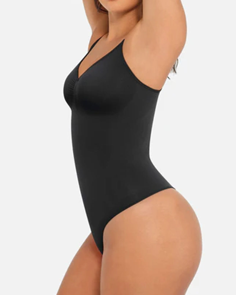 Tummy Control Bodysuit Seamless Sculpting Snatched Waist Body Suit Thong - Zarela