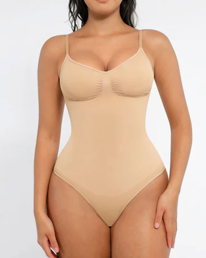 Tummy Control Bodysuit Seamless Sculpting Snatched Waist Body Suit Thong - Zarela