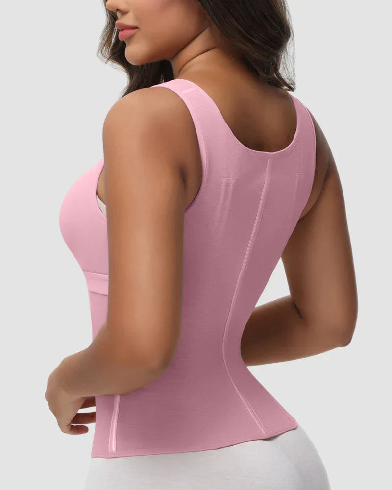 Double-Layer Tummy Control Waist Shaper Girdle With Bra - Zarela