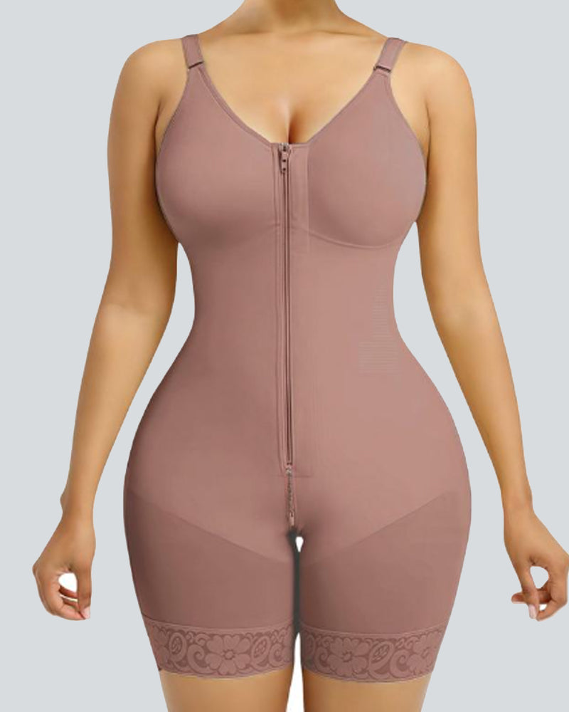 Tummy Control Butt Lifter Shaper with Zipper Crotch - Zarela