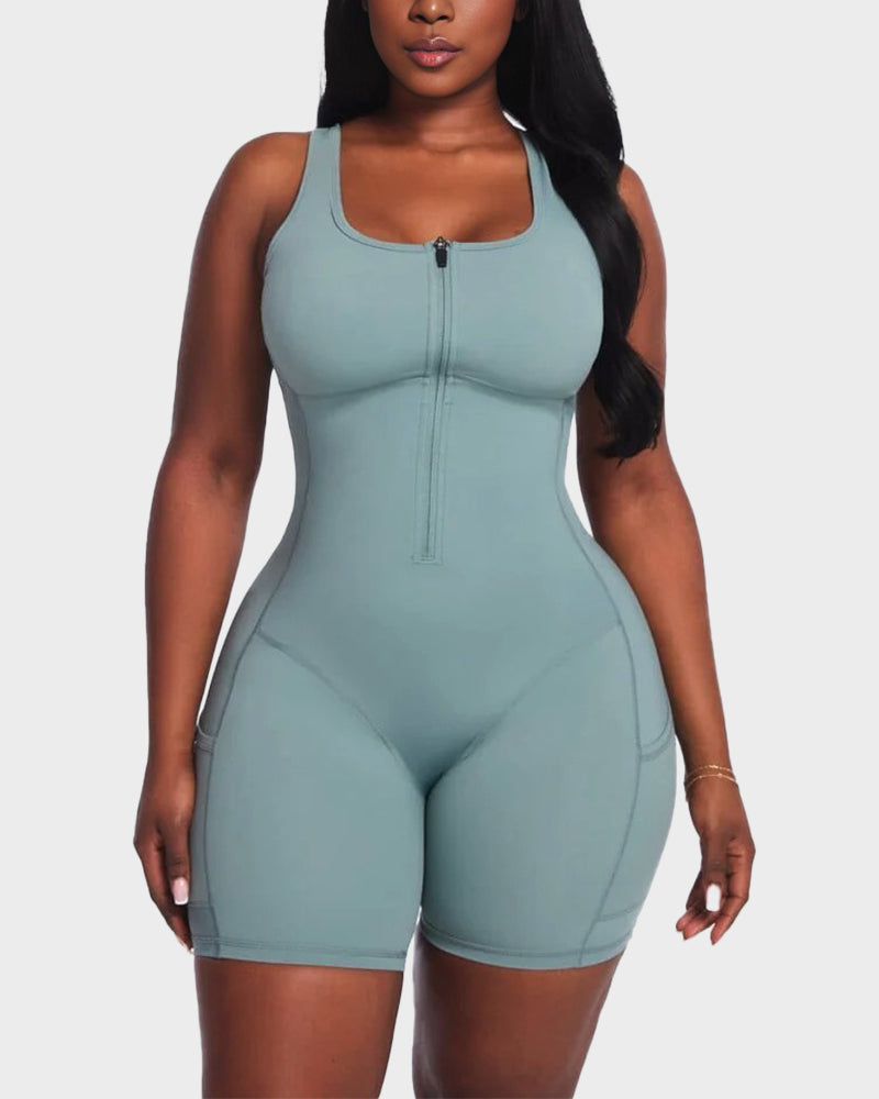 Sculpt & Sweat Sauna Workout Romper - Zarela