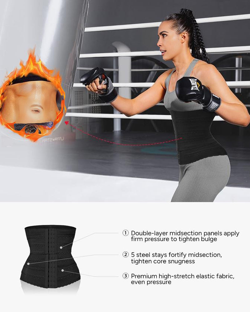 Segmented Waist Trainer Corset With Steel Bones - Zarela