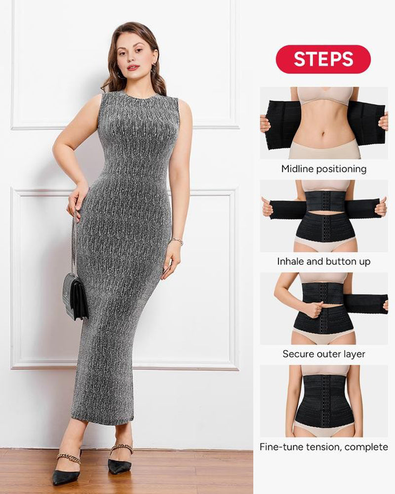 Segmented Waist Trainer Corset With Steel Bones - Zarela