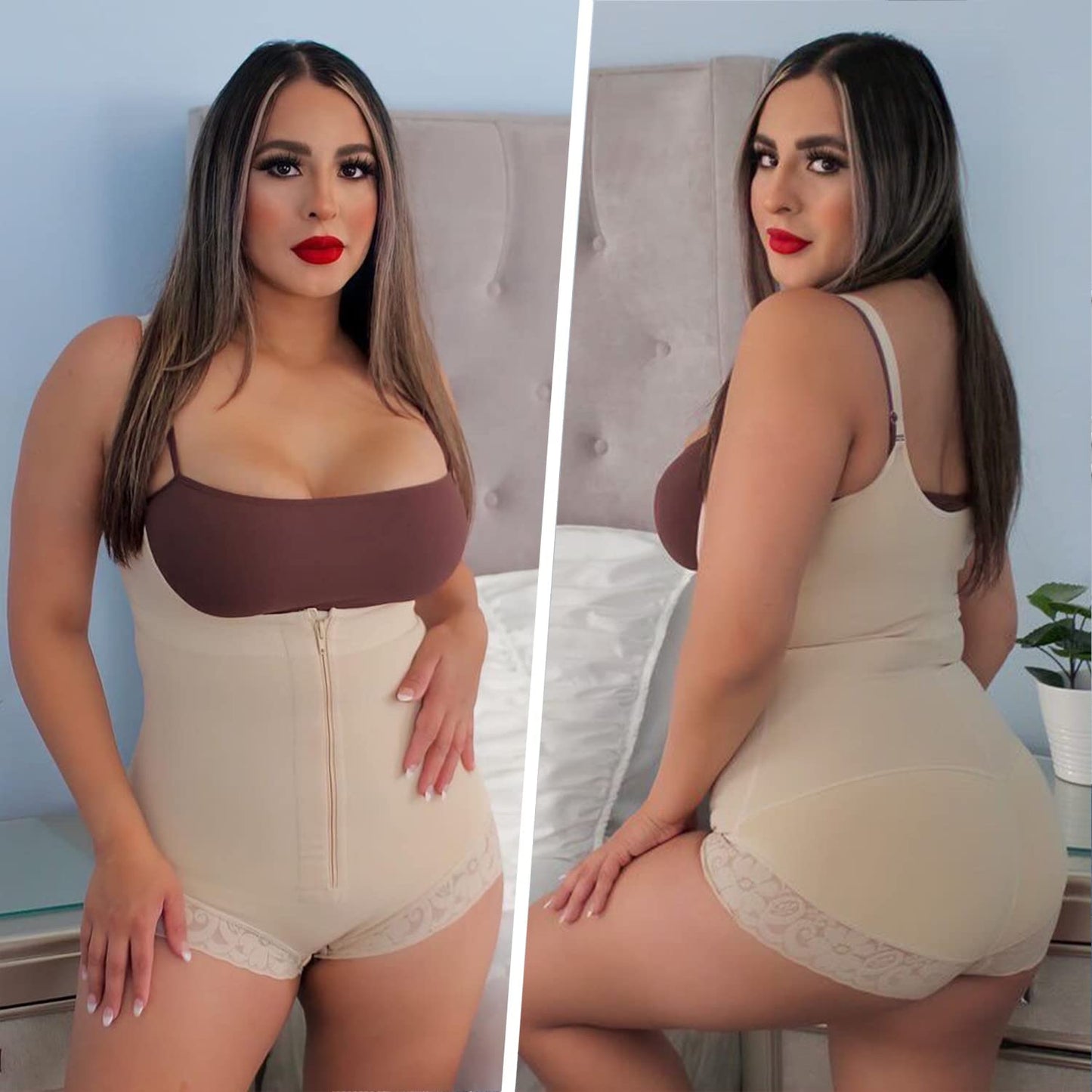 Colombian Open Bust Body Shaper Bodysuit — Wear Your Own Bra | Zarela
