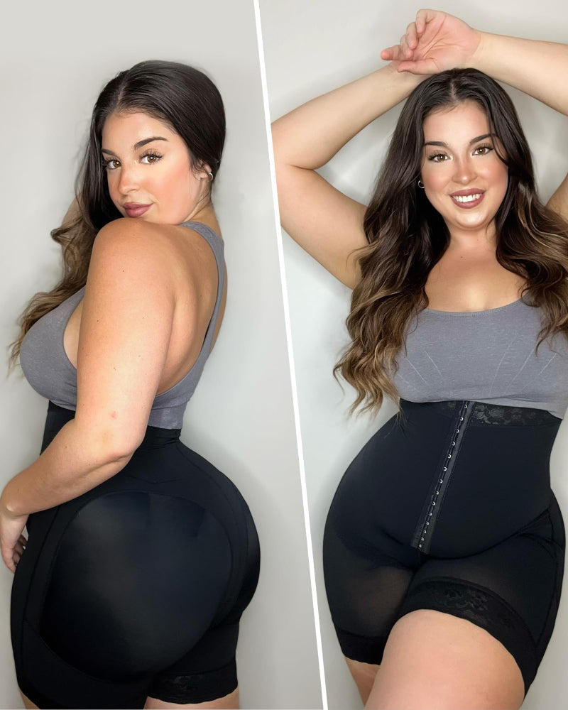 Tummy Control Shapewear for Women Fajas Colombianas Body Shaper Shorts with Zipper Crotch - Zarela