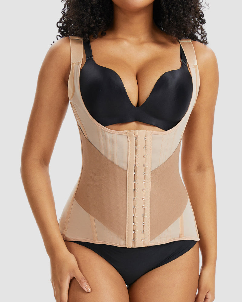 PowerMesh Double-Layer Waist Trainer Shapewear - Zarela