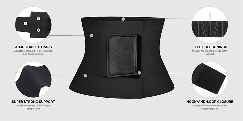 Triple Wrap Waist Trainer Belt — 3 Layer Tummy Control Love Handles | Zarela