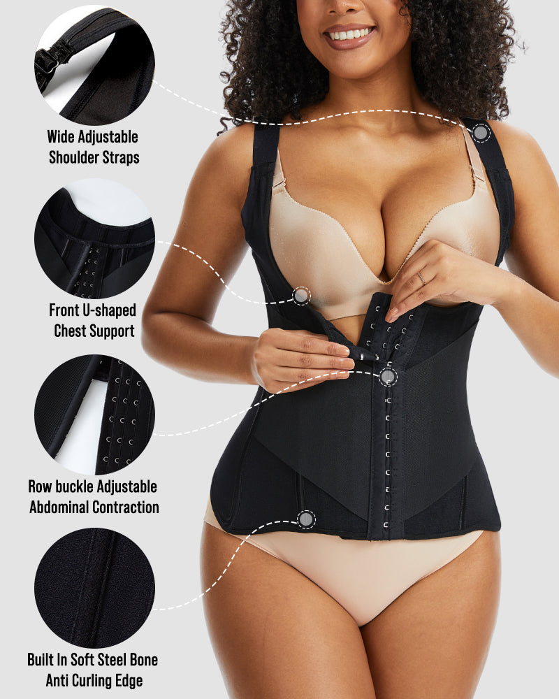 PowerMesh Double-Layer Waist Trainer Shapewear - Zarela