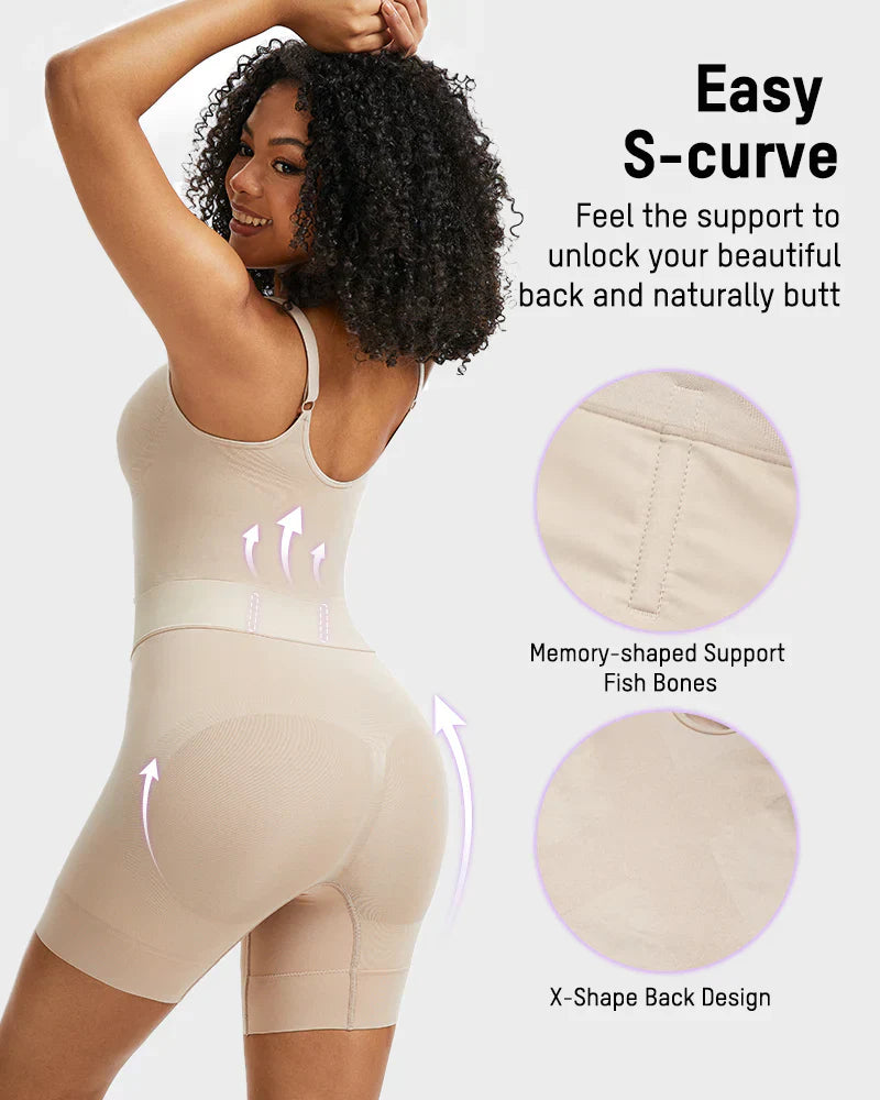 All-in-One Sculpting Bodysuit with Easy-Off Design - Zarela