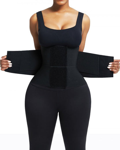 Triple wrap waist trainer belt women yellow tummy control - Zarela