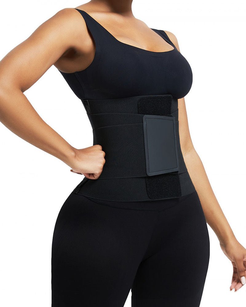 Triple wrap waist trainer belt detail view women - Zarela