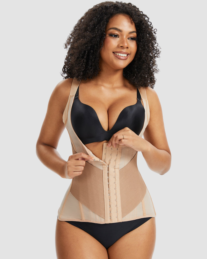 PowerMesh Double-Layer Waist Trainer Shapewear - Zarela