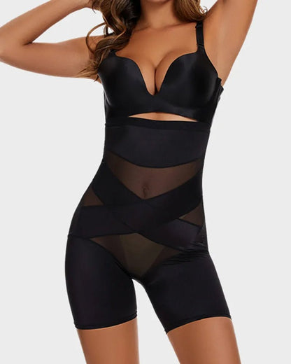 Crossover Butt Lifting Shorts — High Waist Hip Shaping Tummy Control | Zarela