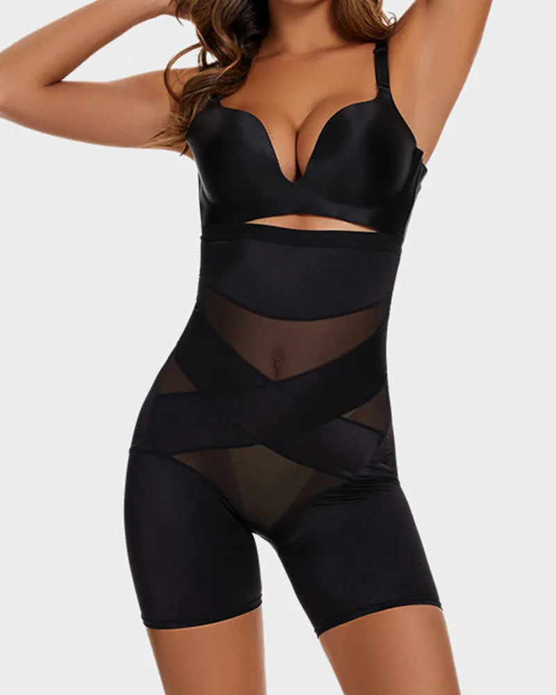 Crossover Bandage High Waist Hip-Lifting Shorts - Zarela