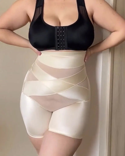 Crossover Butt Lifting Shorts — High Waist Hip Shaping Tummy Control | Zarela