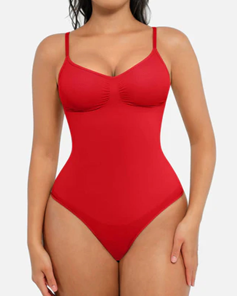 Tummy Control Bodysuit Seamless Sculpting Snatched Waist Body Suit Thong - Zarela