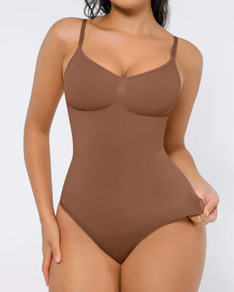 Tummy Control Bodysuit Seamless Sculpting Snatched Waist Body Suit Thong - Zarela
