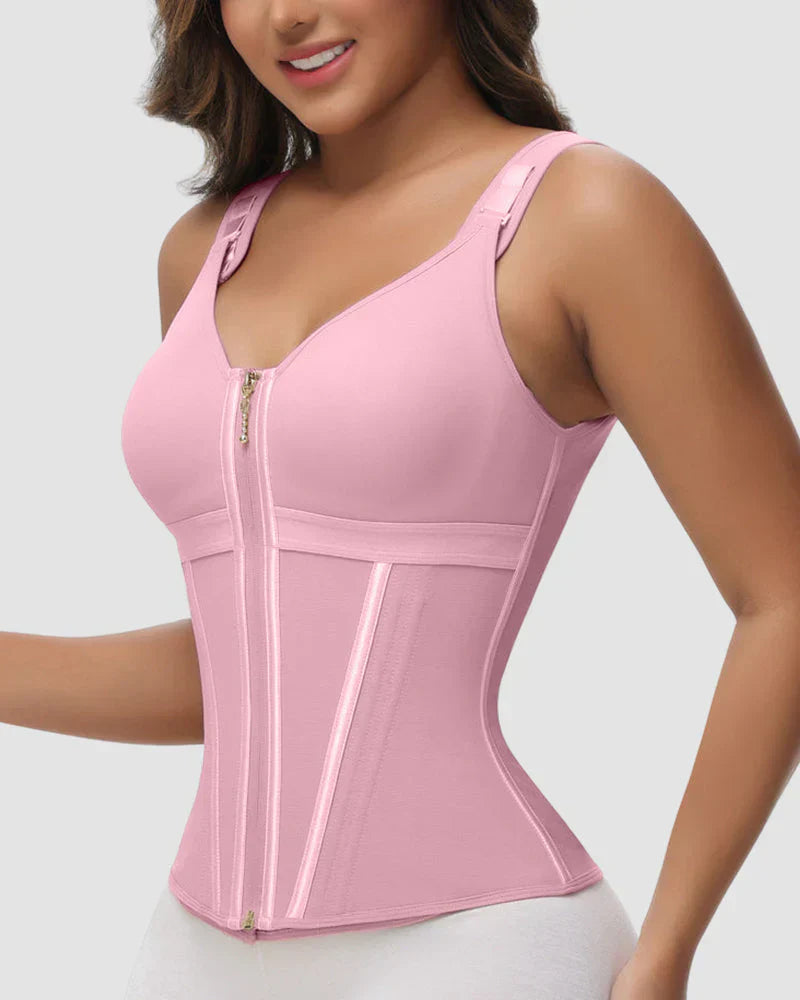 Double-Layer Tummy Control Waist Shaper Girdle With Bra - Zarela