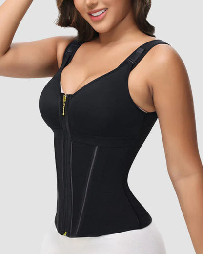 Double-Layer Tummy Control Waist Shaper Girdle With Bra - Zarela