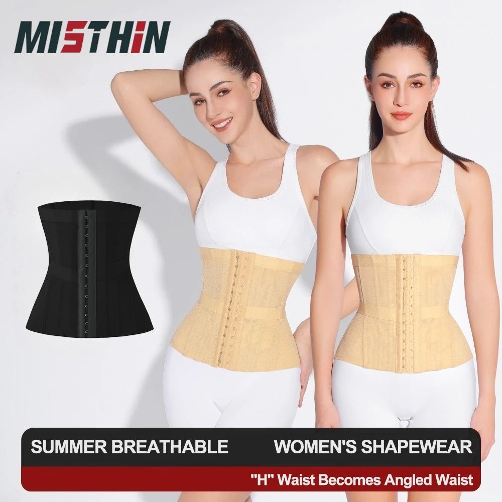 Breathable waist trainer corset belt women skin tone - Zarela