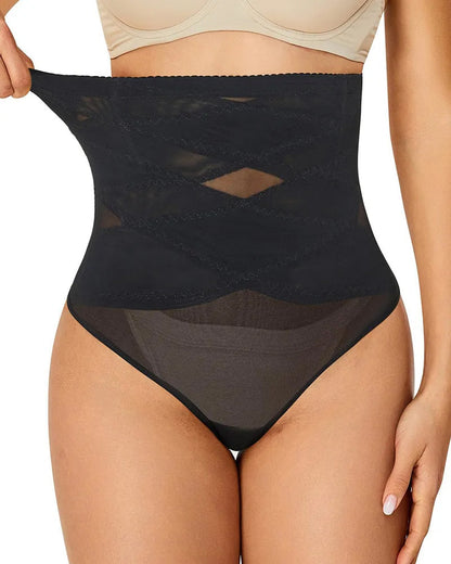 Cross High Waist Shaping Briefs - Zarela
