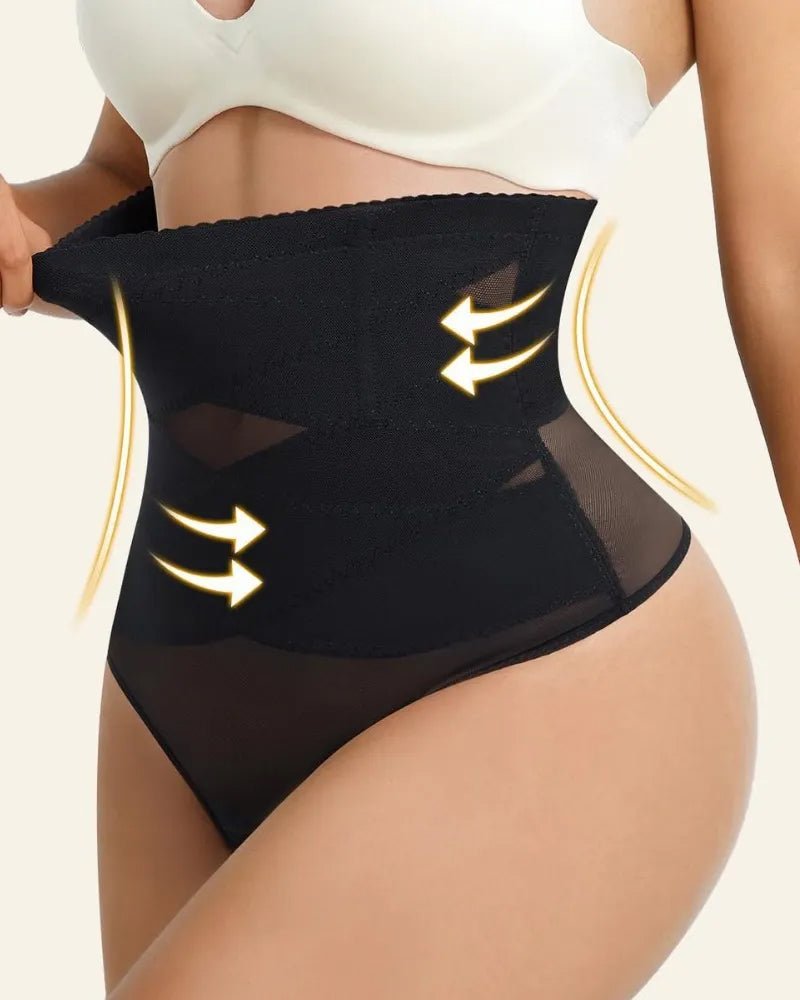 High waist cross shaping briefs women detail view - Zarela