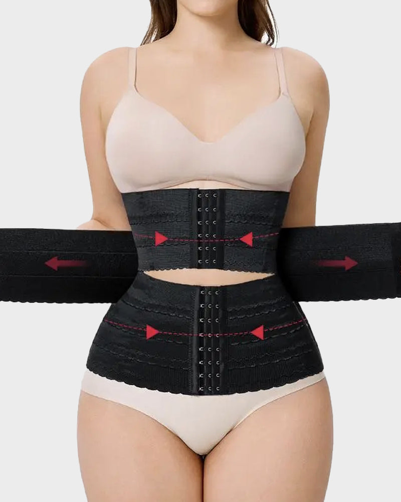 Segmented Waist Trainer Corset With Steel Bones - Zarela