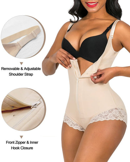 Colombian Open Bust Body Shaper Bodysuit — Wear Your Own Bra | Zarela