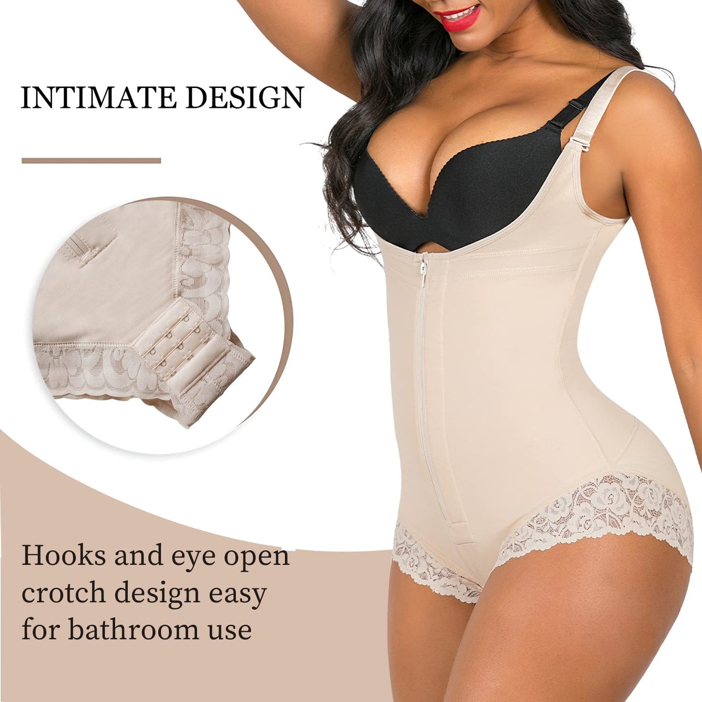 Colombian Open Bust Body Shaper Bodysuit — Wear Your Own Bra | Zarela