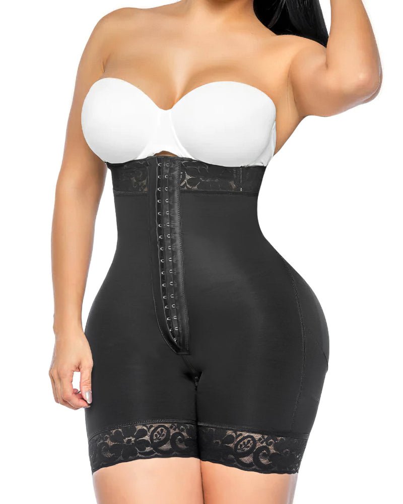 Colombian body shaper shorts zipper crotch black women - Zarela