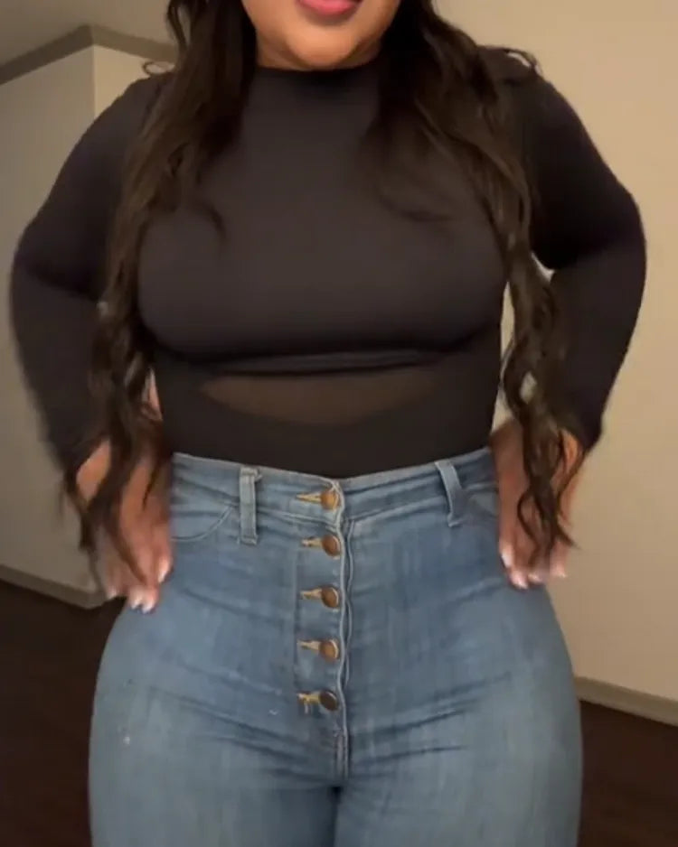 Mesh Tummy Tuck Body Triangle Shapewear - Zarela