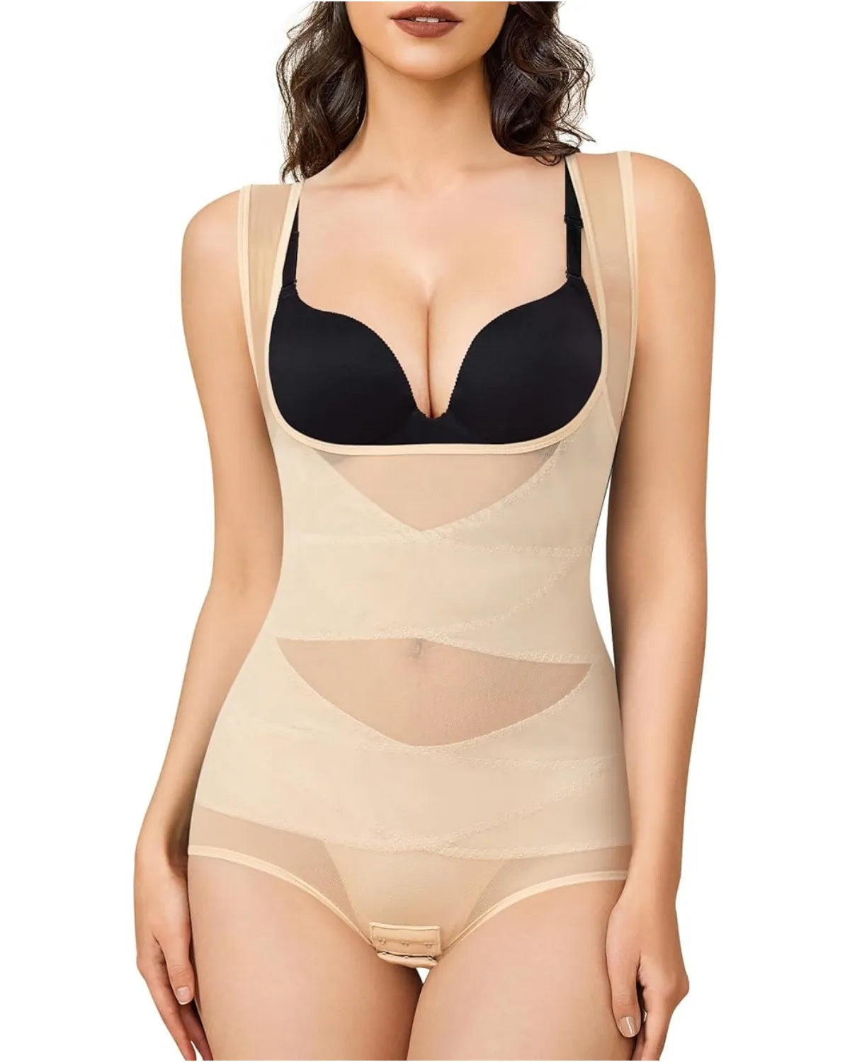 Breathable Mesh Tummy Tuck Bodysuit — Triangle Shapewear Cool Wear | Zarela