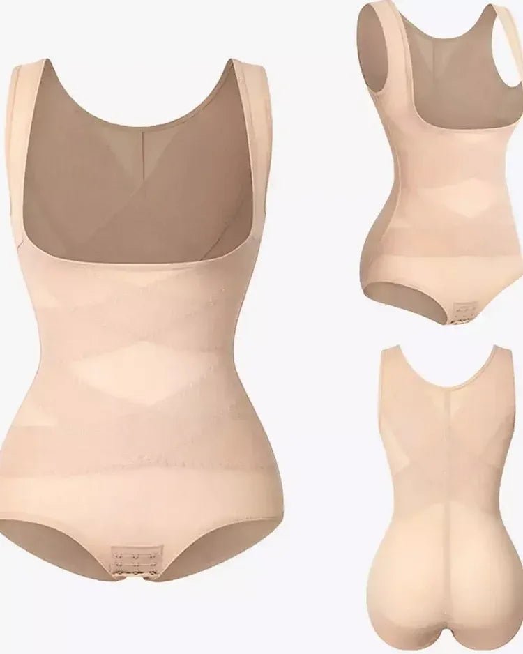Breathable Mesh Tummy Tuck Bodysuit — Triangle Shapewear Cool Wear | Zarela