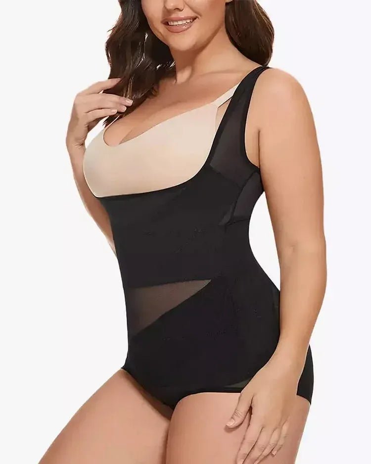 Breathable Mesh Tummy Tuck Bodysuit — Triangle Shapewear Cool Wear | Zarela