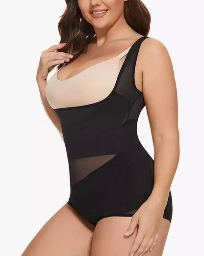 Breathable Mesh Tummy Tuck Bodysuit — Triangle Shapewear Cool Wear | Zarela