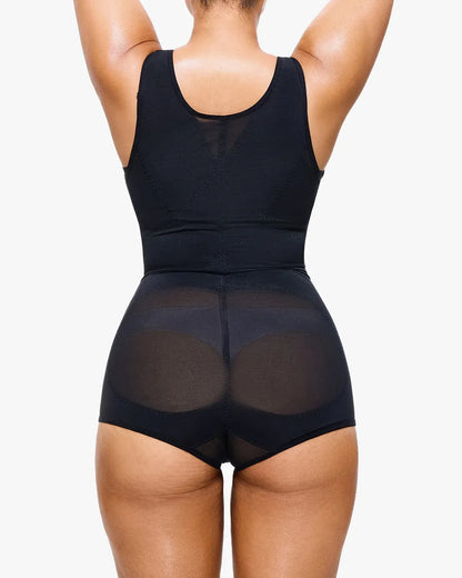 Breathable Mesh Tummy Tuck Bodysuit — Triangle Shapewear Cool Wear | Zarela