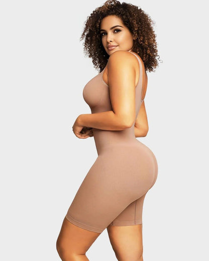 Mid Thigh Sculpting Bodysuit Women — Full Torso Tummy Control Shaper | Zarela