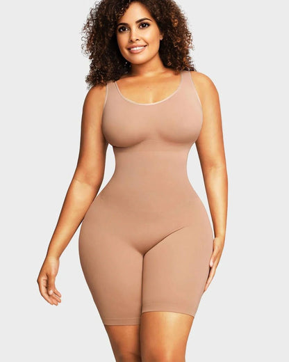 Mid Thigh Sculpting Bodysuit Women — Full Torso Tummy Control Shaper | Zarela