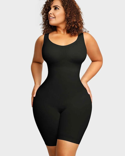 Mid Thigh Sculpting Bodysuit Women — Full Torso Tummy Control Shaper | Zarela
