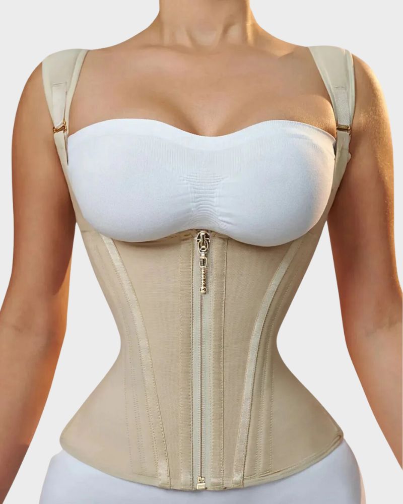 Corset vest waist trainer women back view nude - Zarela