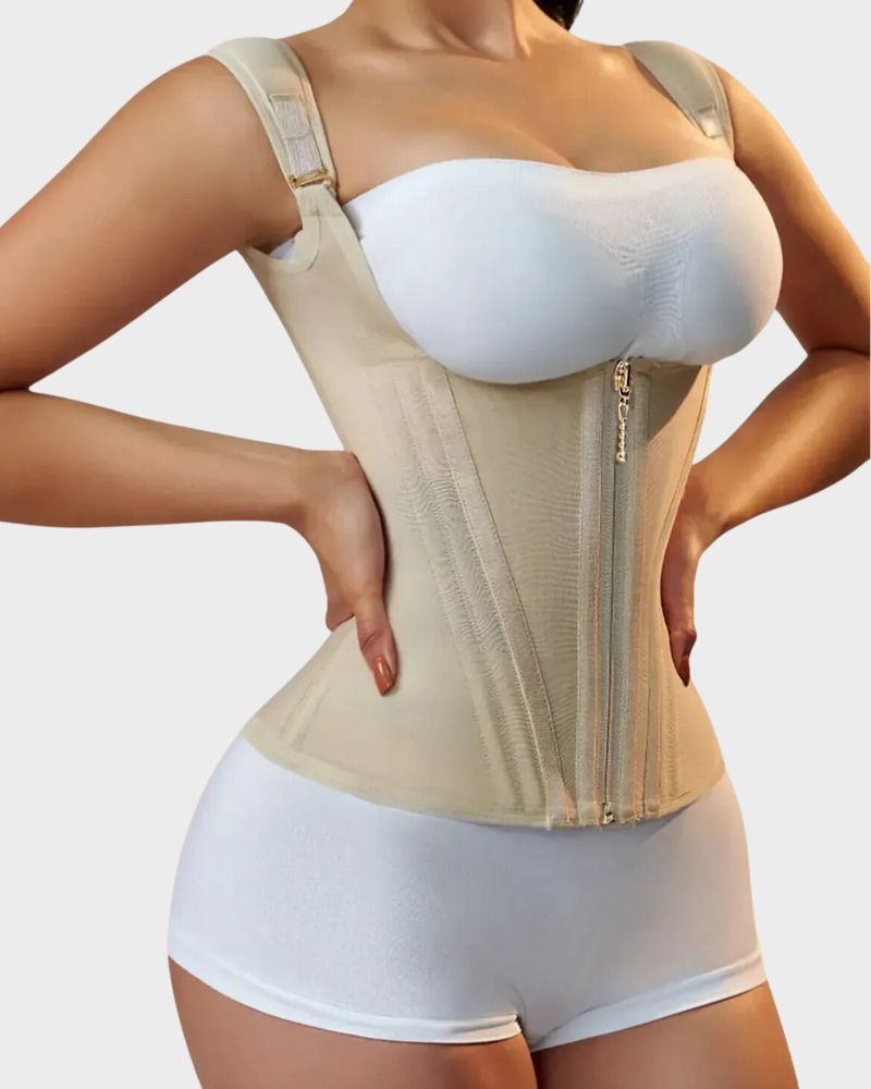 Double waistband corset vest waist trainer women nude - Zarela