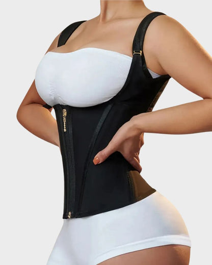 Double Waistband Corset Vest — 2x Waist Cinching Power Everyday | Zarela