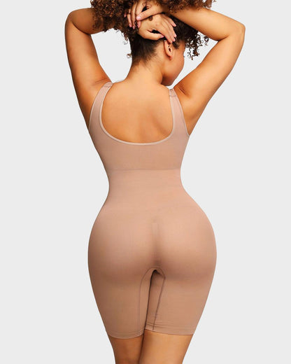 Mid Thigh Sculpting Bodysuit Women — Full Torso Tummy Control Shaper | Zarela