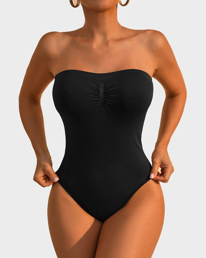 Strapless Everyday Tummy Control Sculpting Bodysuit — Stays Up All Night | Zarela